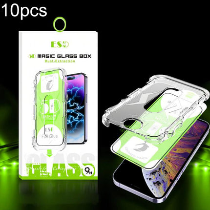 10pcs 5D Curved Easy Install Dust-proof Box HD Tempered Glass Film, For iPhone 17e / 16e / 14 / 13 Pro, For iPhone 17 Pro Max, For iPhone 17 Pro, For iPhone 17 / 16 Pro, For iPhone Air, For iPhone 16 Pro Max, For iPhone 16 Plus / 15 Plus               ...