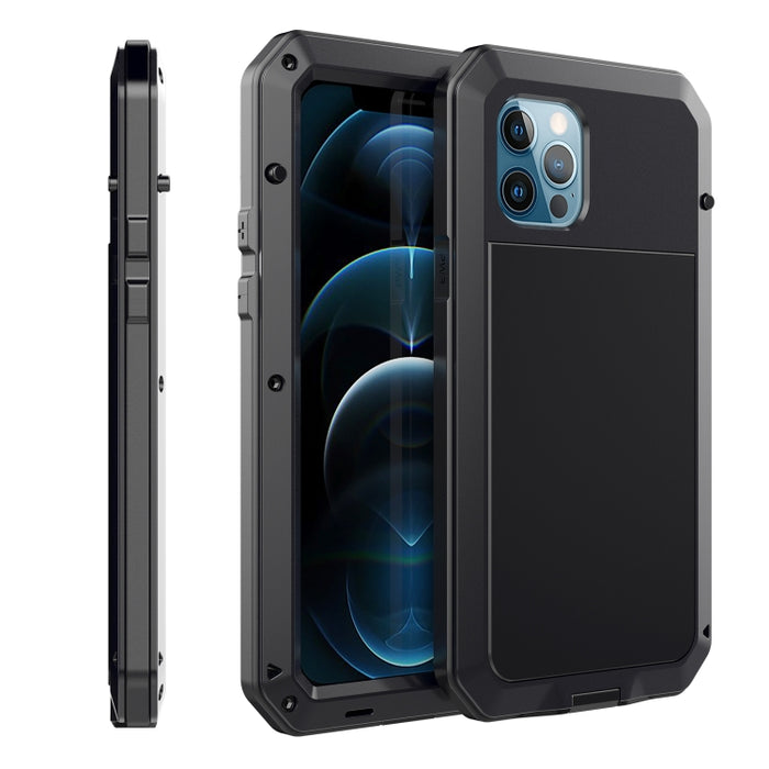 Shockproof Waterproof Silicone + Zinc Alloy Protective Case, For iPhone 12 / 12 Pro