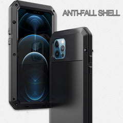 Shockproof Waterproof Silicone + Zinc Alloy Protective Case, For iPhone 12 / 12 Pro