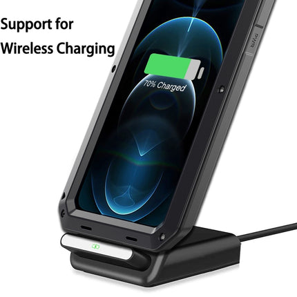 Shockproof Waterproof Silicone + Zinc Alloy Protective Case, For iPhone 12 / 12 Pro