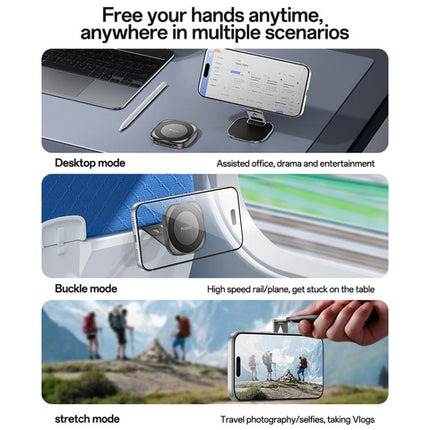 Yesido C301 Foldable Desktop 3-stage Damping Hinge Magnetic Phone Holder, C301