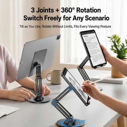 Yesido C302 360 Degree Rotation 3-Axis Foldable Desktop Tablet Phone Holder, C302