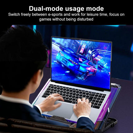 NUOXI C500 Triple Fan Transparent Colorful Panel Laptop Cooler with Four-Speed Fan Adjustment, NUOXI C500