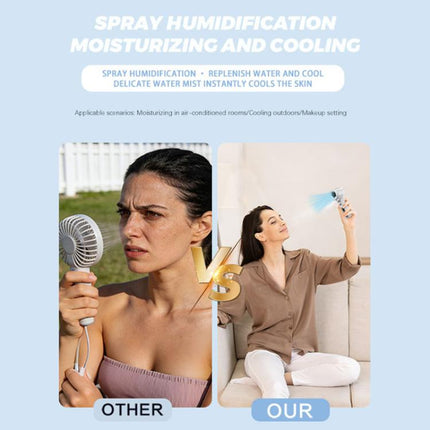 F5 High-Speed Handheld Spray Cooling Fan with LED Display