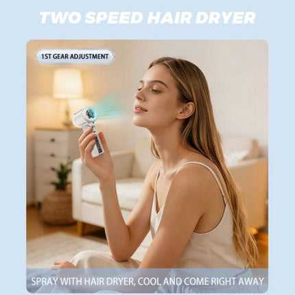 F5 High-Speed Handheld Spray Cooling Fan with LED Display