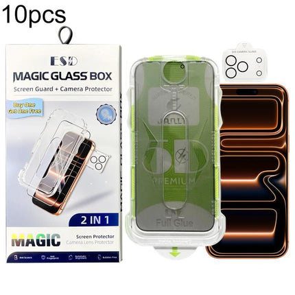 10pcs 5D Curved Easy Install Dust-proof Box Privacy Tempered Glass Film with Lens Film, For iPhone 17e / 16e, For iPhone 17 Pro Max, For iPhone 17 Pro, For iPhone 17, For iPhone Air, For iPhone 16 Pro Max, For iPhone 16 Pro, For iPhone 16 Plus         ...