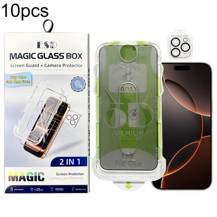10pcs 5D Curved Easy Install Dust-proof Box Privacy Tempered Glass Film with Lens Film, For iPhone 17e / 16e, For iPhone 17 Pro Max, For iPhone 17 Pro, For iPhone 17, For iPhone Air, For iPhone 16 Pro Max, For iPhone 16 Pro, For iPhone 16 Plus         ...