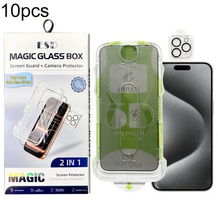 10pcs 5D Curved Easy Install Dust-proof Box Privacy Tempered Glass Film with Lens Film, For iPhone 17e / 16e, For iPhone 17 Pro Max, For iPhone 17 Pro, For iPhone 17, For iPhone Air, For iPhone 16 Pro Max, For iPhone 16 Pro, For iPhone 16 Plus         ...