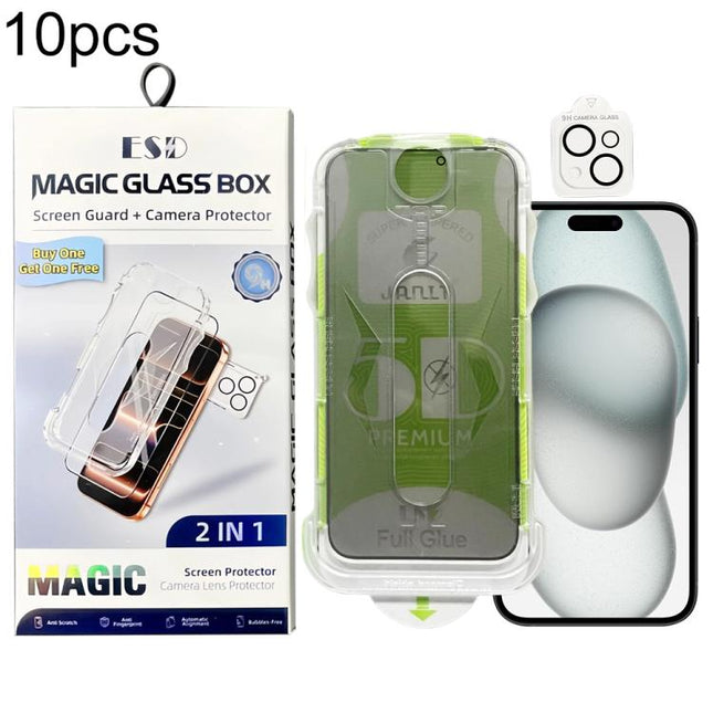 10pcs 5D Curved Easy Install Dust-proof Box Privacy Tempered Glass Film with Lens Film, For iPhone 17e / 16e, For iPhone 17 Pro Max, For iPhone 17 Pro, For iPhone 17, For iPhone Air, For iPhone 16 Pro Max, For iPhone 16 Pro, For iPhone 16 Plus         ...