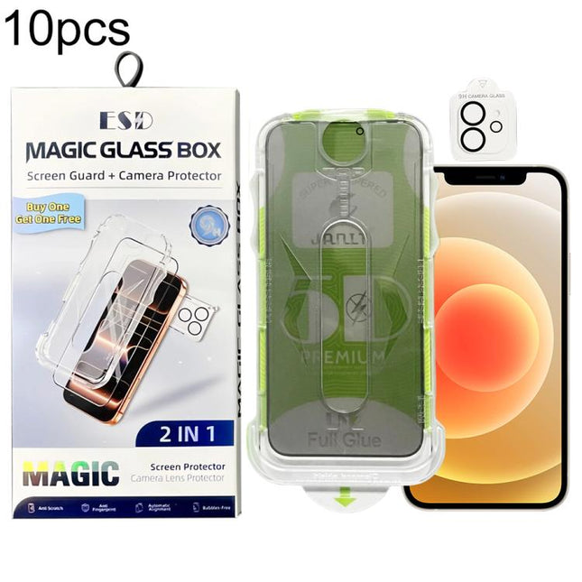 10pcs 5D Curved Easy Install Dust-proof Box Privacy Tempered Glass Film with Lens Film, For iPhone 17e / 16e, For iPhone 17 Pro Max, For iPhone 17 Pro, For iPhone 17, For iPhone Air, For iPhone 16 Pro Max, For iPhone 16 Pro, For iPhone 16 Plus         ...