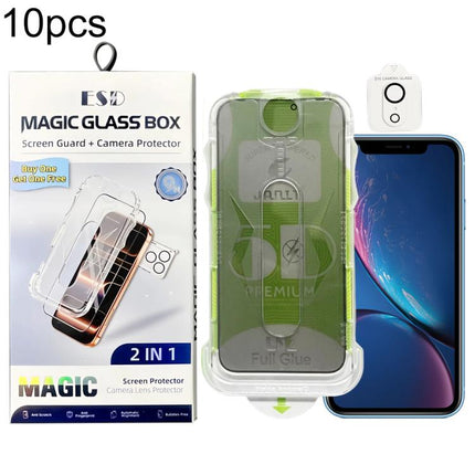 10pcs 5D Curved Easy Install Dust-proof Box Privacy Tempered Glass Film with Lens Film, For iPhone 11 Pro, For iPhone X / XS, For iPhone XR, For iPhone XS Max