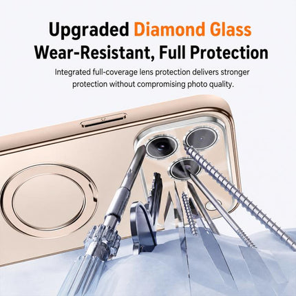 Electroplated Matte Fulcrum Magnetic Holder Phone Case, For iPhone 15, For iPhone 14, For iPhone 14 Pro, For iPhone 14 Pro Max