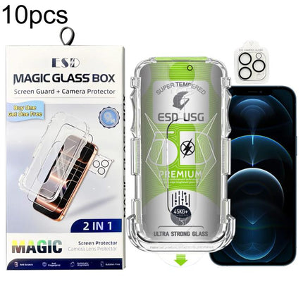 10pcs 5D Curved Easy Install Dust-proof Box Privacy Edge-to-Edge Tempered Glass Film with Lens Film, For iPhone 17e / 16e, For iPhone 17 Pro Max, For iPhone 17 Pro, For iPhone 17, For iPhone Air, For iPhone 16 Pro Max, For iPhone 16 Pro                ...