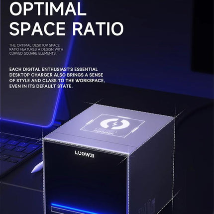 LUOWEI LW-U1 140W Raptor 8-Ports USB & Type-C Charger Station with Wireless Charging, US Plug, EU Plug