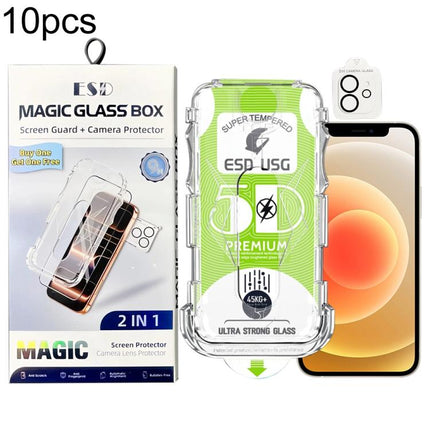 10pcs 5D Curved Easy Install Dust-proof Box Edge-to-Edge HD Tempered Glass Film with Lens Film, For iPhone 17e / 16e, For iPhone 17 Pro Max, For iPhone 17 Pro, For iPhone 17, For iPhone Air, For iPhone 16 Pro Max, For iPhone 16 Pro, For iPhone 16 Plus ...