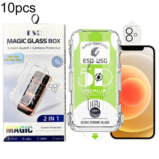 10pcs 5D Curved Easy Install Dust-proof Box Edge-to-Edge HD Tempered Glass Film with Lens Film, For iPhone 17e / 16e, For iPhone 17 Pro Max, For iPhone 17 Pro, For iPhone 17, For iPhone Air, For iPhone 16 Pro Max, For iPhone 16 Pro, For iPhone 16 Plus ...