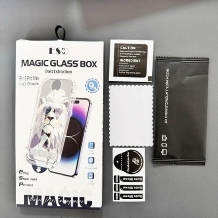 10pcs Easy Install Dust-proof Box HD Tempered Glass Film, For iPhone 17e / 16e / 14 / 13 Pro, For iPhone 17 Pro Max, For iPhone 17 Pro, For iPhone 17 / 16 Pro, For iPhone Air, For iPhone 16 Pro Max, For iPhone 16 Plus / 15 Plus, For iPhone 16 / 15     ...