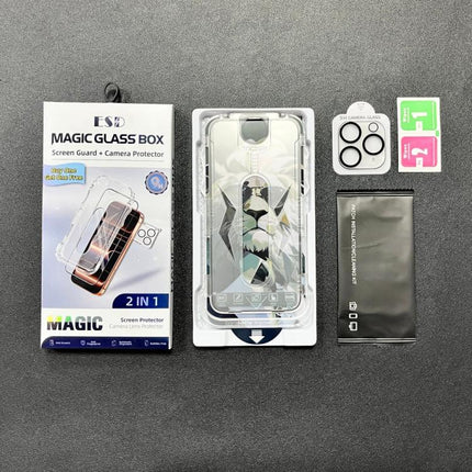 10pcs Easy Install Dust-proof Box HD Tempered Glass Film with Lens Film, For iPhone 11 Pro, For iPhone XS / X, For iPhone XR, For iPhone XS Max