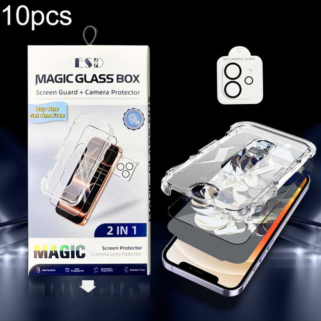 10pcs Easy Install Dust-proof Box HD Tempered Glass Film with Lens Film, For iPhone 17e / 16e, For iPhone 17 Pro Max, For iPhone 17 Pro, For iPhone 17, For iPhone Air, For iPhone 16 Pro Max, For iPhone 16 Pro, For iPhone 16 Plus, For iPhone 16         ...