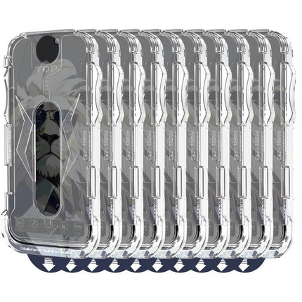10pcs Easy Install Dust-proof Box Privacy Tempered Glass Film, For iPhone 17e / 16e / 14 / 13 Pro, For iPhone 17 Pro Max, For iPhone 17 Pro, For iPhone 17 / 16 Pro, For iPhone Air, For iPhone 16 Pro Max, For iPhone 16 Plus / 15 Plus, For iPhone 16 / 15...