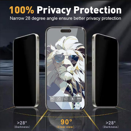 10pcs Easy Install Dust-proof Box Privacy Tempered Glass Film, For iPhone 17e / 16e / 14 / 13 Pro, For iPhone 17 Pro Max, For iPhone 17 Pro, For iPhone 17 / 16 Pro, For iPhone Air, For iPhone 16 Pro Max, For iPhone 16 Plus / 15 Plus, For iPhone 16 / 15...