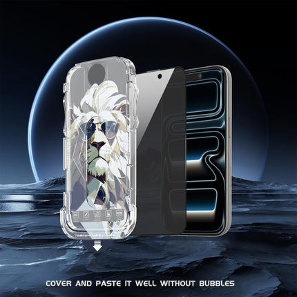 10pcs Easy Install Dust-proof Box Privacy Tempered Glass Film with Lens Film, For iPhone 11 Pro, For iPhone XS / X, For iPhone XR, For iPhone XS Max