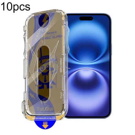10pcs MEIDELE Easy Install Dust-proof Box Privacy Tempered Glass Film, For iPhone 17e / 16e / 14 / 13 Pro, For iPhone 17 Pro Max, For iPhone 17 Pro, For iPhone 17 / 16 Pro, For iPhone Air, For iPhone 16 Pro Max, For iPhone 16 Plus / 15 Plus            ...