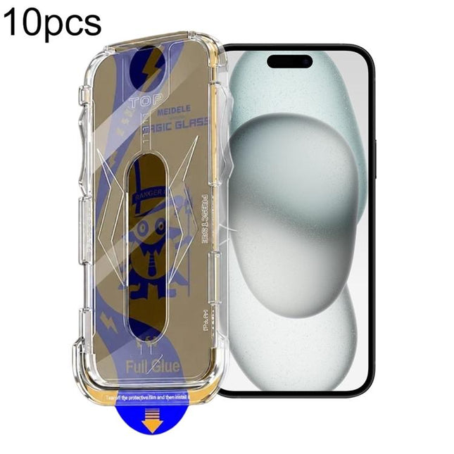 10pcs MEIDELE Easy Install Dust-proof Box Privacy Tempered Glass Film, For iPhone 17e / 16e / 14 / 13 Pro, For iPhone 17 Pro Max, For iPhone 17 Pro, For iPhone 17 / 16 Pro, For iPhone Air, For iPhone 16 Pro Max, For iPhone 16 Plus / 15 Plus            ...