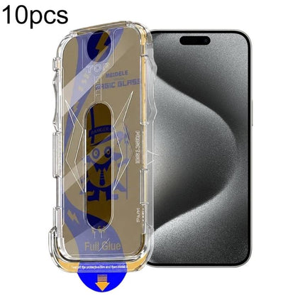 10pcs MEIDELE Easy Install Dust-proof Box Privacy Tempered Glass Film, For iPhone 17e / 16e / 14 / 13 Pro, For iPhone 17 Pro Max, For iPhone 17 Pro, For iPhone 17 / 16 Pro, For iPhone Air, For iPhone 16 Pro Max, For iPhone 16 Plus / 15 Plus            ...