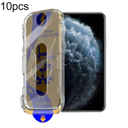 10pcs MEIDELE Easy Install Dust-proof Box Privacy Tempered Glass Film, For iPhone 17e / 16e / 14 / 13 Pro, For iPhone 17 Pro Max, For iPhone 17 Pro, For iPhone 17 / 16 Pro, For iPhone Air, For iPhone 16 Pro Max, For iPhone 16 Plus / 15 Plus            ...