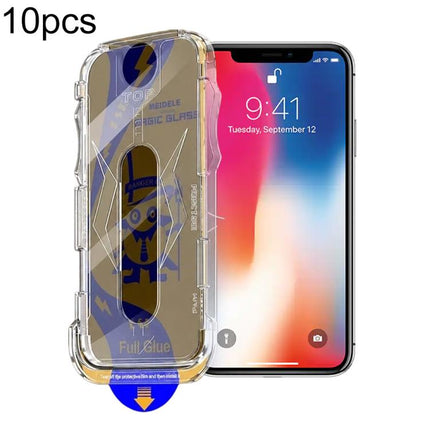 10pcs MEIDELE Easy Install Dust-proof Box Privacy Tempered Glass Film, For iPhone 17e / 16e / 14 / 13 Pro, For iPhone 17 Pro Max, For iPhone 17 Pro, For iPhone 17 / 16 Pro, For iPhone Air, For iPhone 16 Pro Max, For iPhone 16 Plus / 15 Plus            ...