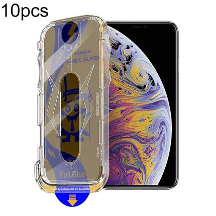 10pcs MEIDELE Easy Install Dust-proof Box Privacy Tempered Glass Film, For iPhone 17e / 16e / 14 / 13 Pro, For iPhone 17 Pro Max, For iPhone 17 Pro, For iPhone 17 / 16 Pro, For iPhone Air, For iPhone 16 Pro Max, For iPhone 16 Plus / 15 Plus            ...