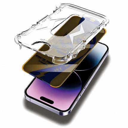 10pcs MEIDELE Easy Install Dust-proof Box Privacy Tempered Glass Film, For iPhone 17e / 16e / 14 / 13 Pro, For iPhone 17 Pro Max, For iPhone 17 Pro, For iPhone 17 / 16 Pro, For iPhone Air, For iPhone 16 Pro Max, For iPhone 16 Plus / 15 Plus            ...