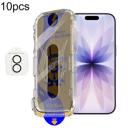 10pcs MEIDELE Easy Install Dust-proof Box Privacy Tempered Glass Film with Lens Film, For iPhone 17e / 16e, For iPhone 17 Pro Max, For iPhone 17 Pro, For iPhone 17, For iPhone Air, For iPhone 16 Pro Max, For iPhone 16 Pro, For iPhone 16 Plus           ...