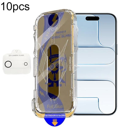 10pcs MEIDELE Easy Install Dust-proof Box Privacy Tempered Glass Film with Lens Film, For iPhone 17e / 16e, For iPhone 17 Pro Max, For iPhone 17 Pro, For iPhone 17, For iPhone Air, For iPhone 16 Pro Max, For iPhone 16 Pro, For iPhone 16 Plus           ...