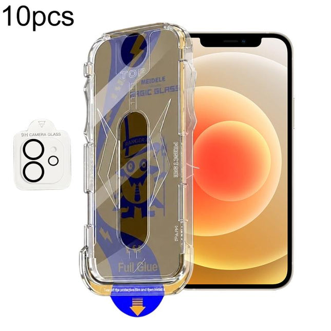10pcs MEIDELE Easy Install Dust-proof Box Privacy Tempered Glass Film with Lens Film, For iPhone 17e / 16e, For iPhone 17 Pro Max, For iPhone 17 Pro, For iPhone 17, For iPhone Air, For iPhone 16 Pro Max, For iPhone 16 Pro, For iPhone 16 Plus           ...