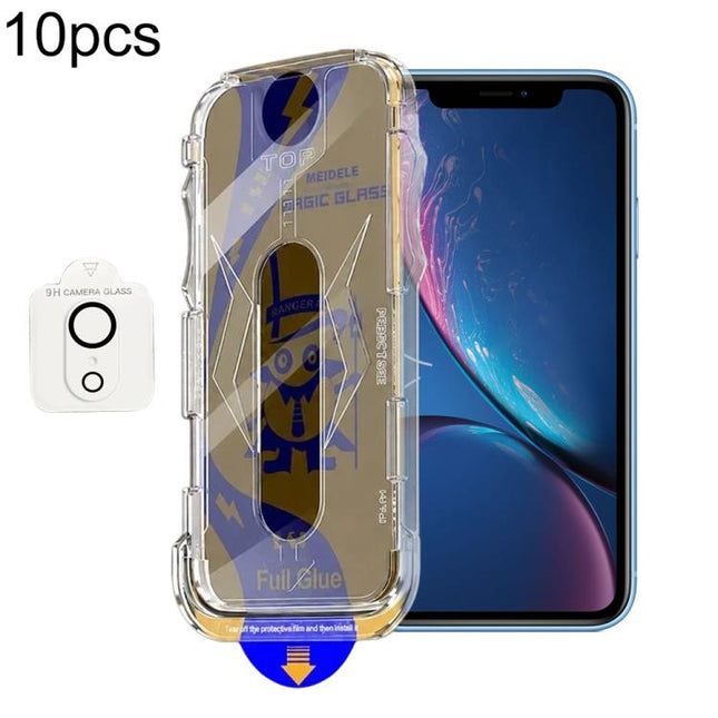 10pcs MEIDELE Easy Install Dust-proof Box Privacy Tempered Glass Film with Lens Film, For iPhone 11 Pro, For iPhone X / XS, For iPhone XR, For iPhone XS Max