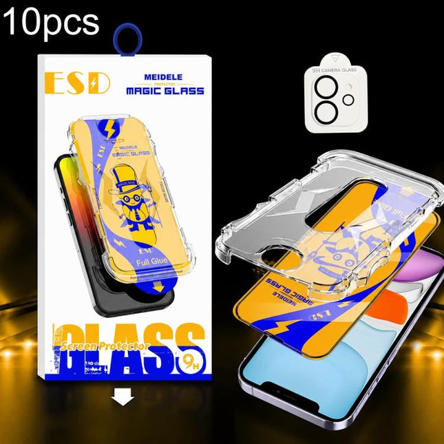 10pcs MEIDELE Easy Install Dust-proof Box HD Tempered Glass Film with Lens Film, For iPhone 17e / 16e, For iPhone 17 Pro Max, For iPhone 17 Pro, For iPhone 17, For iPhone Air, For iPhone 16 Pro Max, For iPhone 16 Pro, For iPhone 16 Plus, For iPhone 16 ...