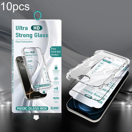 10pcs USG Easy Install Dust-proof Box HD Edge-to-Edge Tempered Glass Film, For iPhone 17e / 16e / 14 / 13 Pro, For iPhone 17 Pro Max, For iPhone 17 Pro, For iPhone 17 / 16 Pro, For iPhone Air, For iPhone 16 Pro Max, For iPhone 16 Plus / 15 Plus        ...