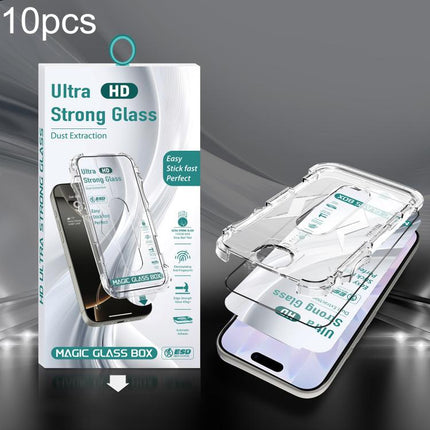 10pcs USG Easy Install Dust-proof Box HD Edge-to-Edge Tempered Glass Film, For iPhone 17e / 16e / 14 / 13 Pro, For iPhone 17 Pro Max, For iPhone 17 Pro, For iPhone 17 / 16 Pro, For iPhone Air, For iPhone 16 Pro Max, For iPhone 16 Plus / 15 Plus        ...