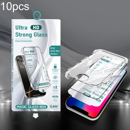 10pcs USG Easy Install Dust-proof Box HD Edge-to-Edge Tempered Glass Film, For iPhone 17e / 16e / 14 / 13 Pro, For iPhone 17 Pro Max, For iPhone 17 Pro, For iPhone 17 / 16 Pro, For iPhone Air, For iPhone 16 Pro Max, For iPhone 16 Plus / 15 Plus        ...