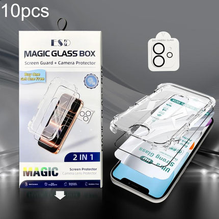 10pcs USG Easy Install Dust-proof Box HD Edge-to-Edge Tempered Glass Film with Lens Film, For iPhone 17e / 16e, For iPhone 17 Pro Max, For iPhone 17 Pro, For iPhone 17, For iPhone Air, For iPhone 16 Pro Max, For iPhone 16 Pro, For iPhone 16 Plus       ...