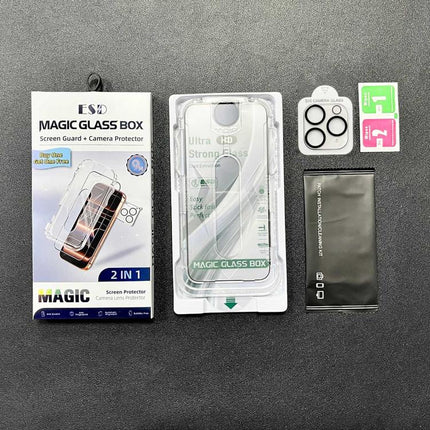 10pcs USG Easy Install Dust-proof Box HD Edge-to-Edge Tempered Glass Film with Lens Film, For iPhone 11 Pro, For iPhone XS / X, For iPhone XR, For iPhone XS Max