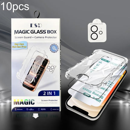 10pcs USG Easy Install Dust-proof Box HD Edge-to-Edge Tempered Glass Film with Lens Film, For iPhone 17e / 16e, For iPhone 17 Pro Max, For iPhone 17 Pro, For iPhone 17, For iPhone Air, For iPhone 16 Pro Max, For iPhone 16 Pro, For iPhone 16 Plus       ...