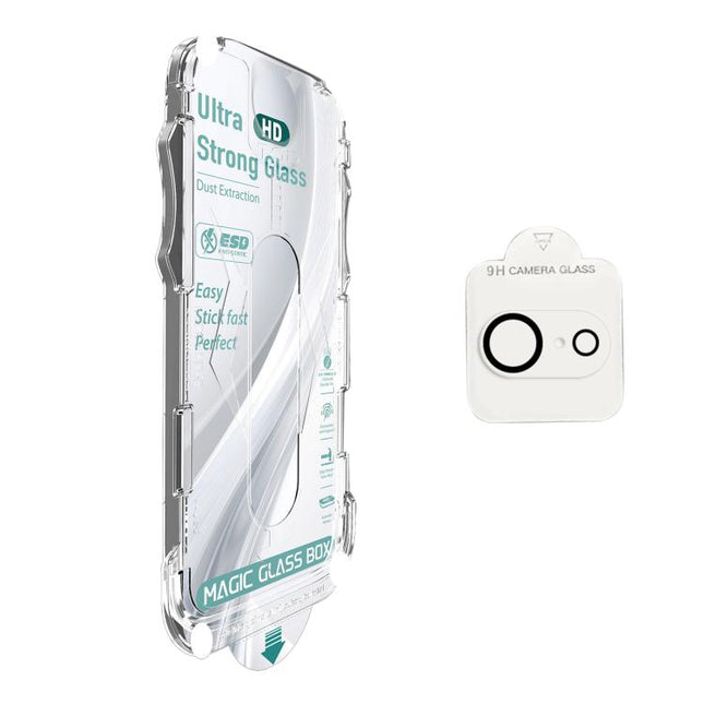10pcs USG Easy Install Dust-proof Box HD Edge-to-Edge Tempered Glass Film with Lens Film, For iPhone 17e / 16e, For iPhone 17 Pro Max, For iPhone 17 Pro, For iPhone 17, For iPhone Air, For iPhone 16 Pro Max, For iPhone 16 Pro, For iPhone 16 Plus       ...