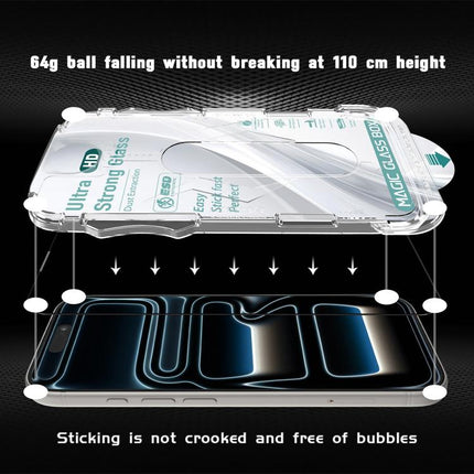 10pcs USG Easy Install Dust-proof Box HD Edge-to-Edge Tempered Glass Film with Lens Film, For iPhone 11 Pro, For iPhone XS / X, For iPhone XR, For iPhone XS Max