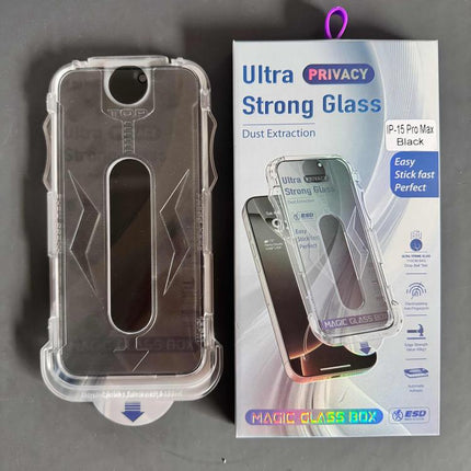 10pcs USG Easy Install Dust-proof Box Privacy Edge-to-Edge Tempered Glass Film, For iPhone 17e / 16e / 14 / 13 Pro, For iPhone 17 Pro Max, For iPhone 17 Pro, For iPhone 17 / 16 Pro, For iPhone Air, For iPhone 16 Pro Max, For iPhone 16 Plus / 15 Plus   ...