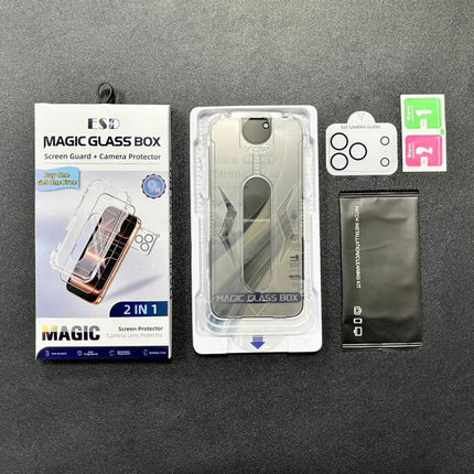 10pcs USG Easy Install Dust-proof Box Privacy Edge-to-Edge Tempered Glass Film with Lens Film, For iPhone 17e / 16e, For iPhone 17 Pro Max, For iPhone 17 Pro, For iPhone 17, For iPhone Air, For iPhone 16 Pro Max, For iPhone 16 Pro, For iPhone 16 Plus  ...
