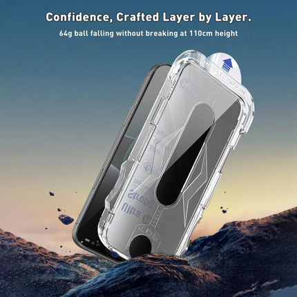 10pcs USG Easy Install Dust-proof Box Privacy Edge-to-Edge Tempered Glass Film with Lens Film, For iPhone 11 Pro, For iPhone XS / X, For iPhone XR, For iPhone XS Max