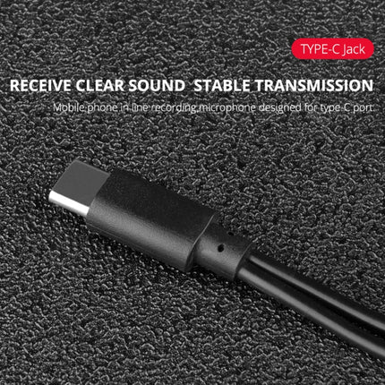 YELANGU MY3 Type-C Interface Live Broadcast Interview Mobile Phone Double Clip Lavalier Microphone, Length: 2.5m, MY3